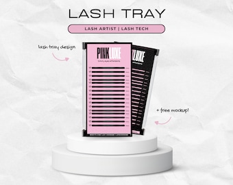 Lash Tray | Lash Tech Template | Lash Tray Template | Lash Try Mockup | Lash Extensions | Lash Supply | Lash Tray packaging