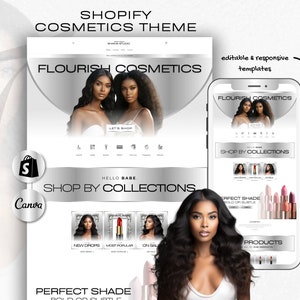 Elegant Shopify-thema: cosmeticawebsite met canva-banners