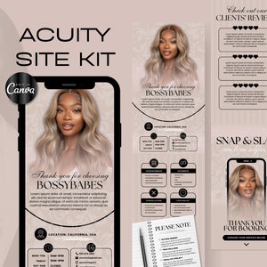 Acuity Scheduling Site Kit: Canva Template for Hairstylists (Digital Download)