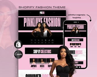SoLuxeFashion Shopify-thema, kledingboetiekwebsite met Canva-banners (digitale download)