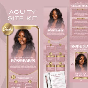 Acuity Scheduling Site Kit: Canva Template for Hairstylists (Digital Download)