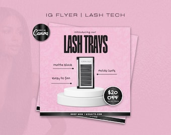 Lash Tech Flyer | IG Posts | Branding Kit | Extensions Content | Lashes Instagram Template | Lash IG Post | Lash Tech