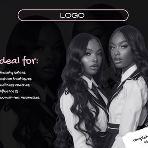 Hair salon signature logo design template