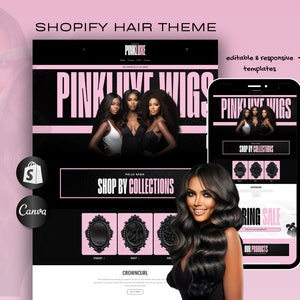 Shopkette Theme | Webseite von Hair Business | Haar-Branding-Vorlagen | Haarverlängerungen Shopilly Theme | Haar Vorlagen | Haarbündel Branding
