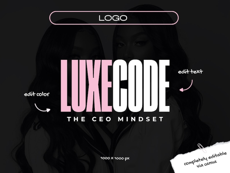 Professional premade logo for lash techs and makeup artists