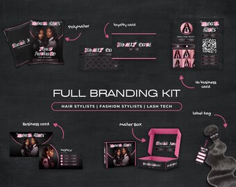 Hair Stylist Branding Kit: Canva Templates, Thank You Card (Digital Download)