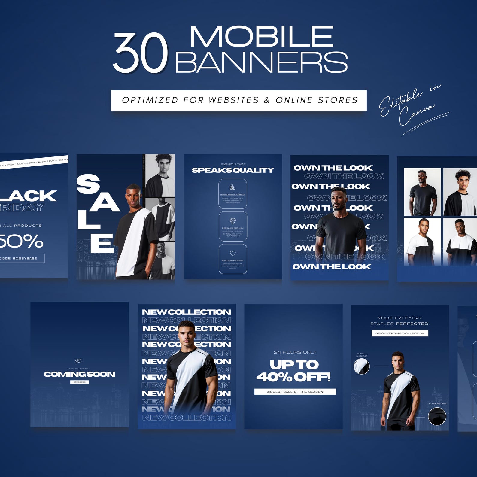 70 Navy Men Fashion Web Banners | Clothing Boutique | Streetwear ...