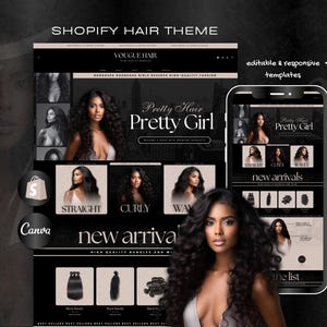 Shopkette Theme | Webseite von Hair Business | Haar-Branding-Vorlagen | Haarverlängerungen Shopilly Theme | Haar Vorlagen | Haarbündel Branding