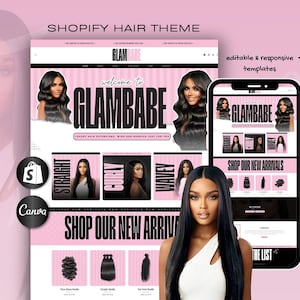 Shopkette Theme | Webseite von Hair Business | Haar-Branding-Vorlagen | Haarverlängerungen Shopilly Theme | Haar Vorlagen | Haarbündel Branding