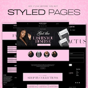 Customizable Canva banners designed for lash businesses