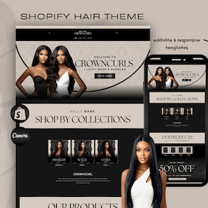 Shopkette Theme | Webseite von Hair Business | Haar-Branding-Vorlagen | Haarverlängerungen Shopilly Theme | Haar Vorlagen | Haarbündel Branding