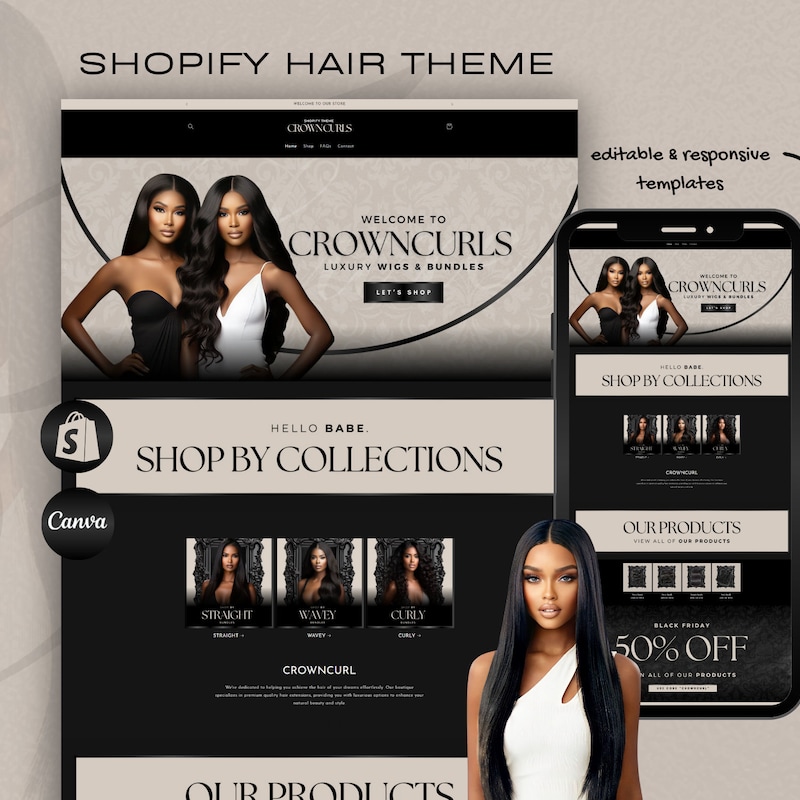 Shopify Website Templates Etsy