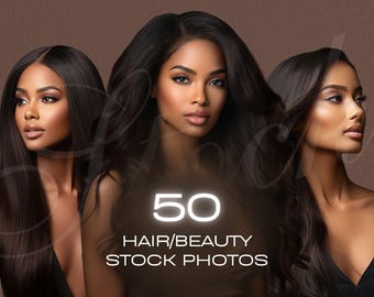 Foto stock di capelli e bellezza: donne diverse, extension, parrucche (download digitale)