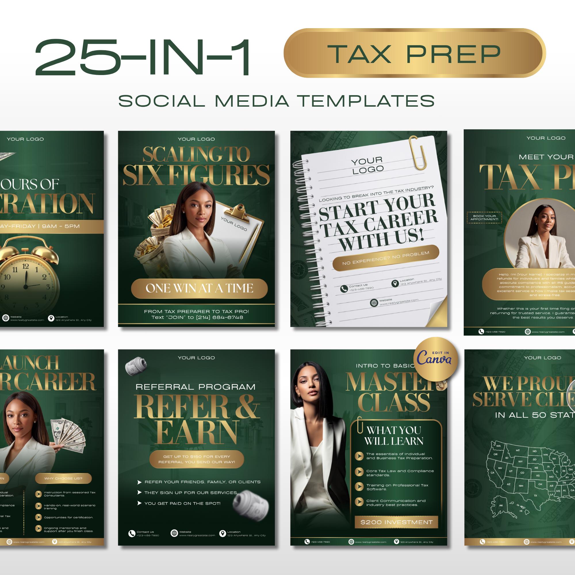 25 Luxury Editable Tax Prep Flyer Templates, 2026 Tax Season Flyers ...
