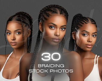 Geflochtenes Haar Stock Fotos: Schwarze Schönheit Bilder (Digitaler Download)