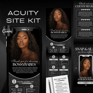 Acuity Scheduling Site Kit: Canva Template for Hairstylists (Digital Download)