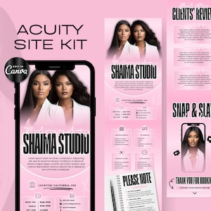 Acuity Scheduling Site Kit: Canva Template for Hairstylists (Digital Download)