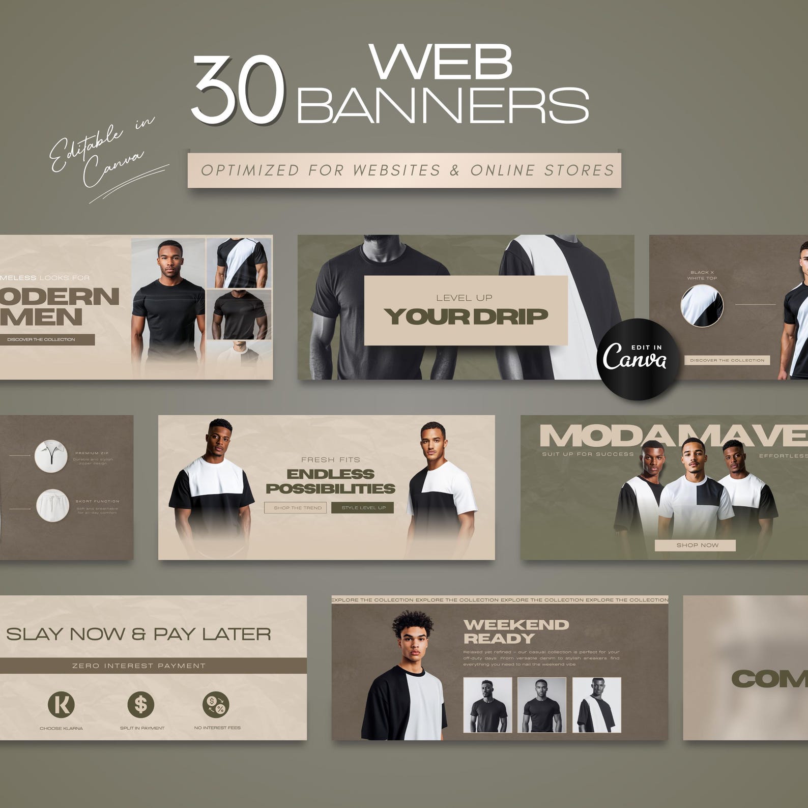 70 Men Fashion Web Banners | Clothing Banners | Streetwear | Fashion ...