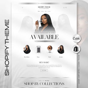 Lash Artist Shopify-thema: aanpasbare wimperextensiewebsite (digitale download)
