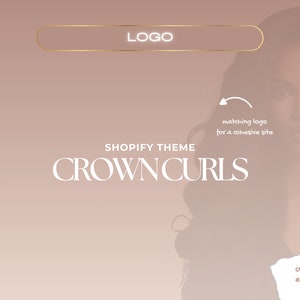 Matching Text Logo Template for Hair Brand editable in Canva for cohesive branding