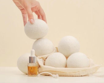 Organic Wool Dryer Balls with your choice of essential oil