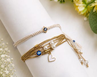 Evil Eye Bhai Bhai Rakhi Set | Handmade Rakhi | Nazar Protection Rakhi | Matching Sibling Rakhi