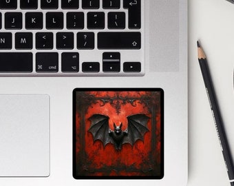 Gothic Bat Art Waterproof Stickers: Dark Academia Laptop Decals