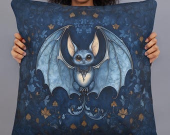Whimsical Bat Decorative Pillow – Gothic Home Accent