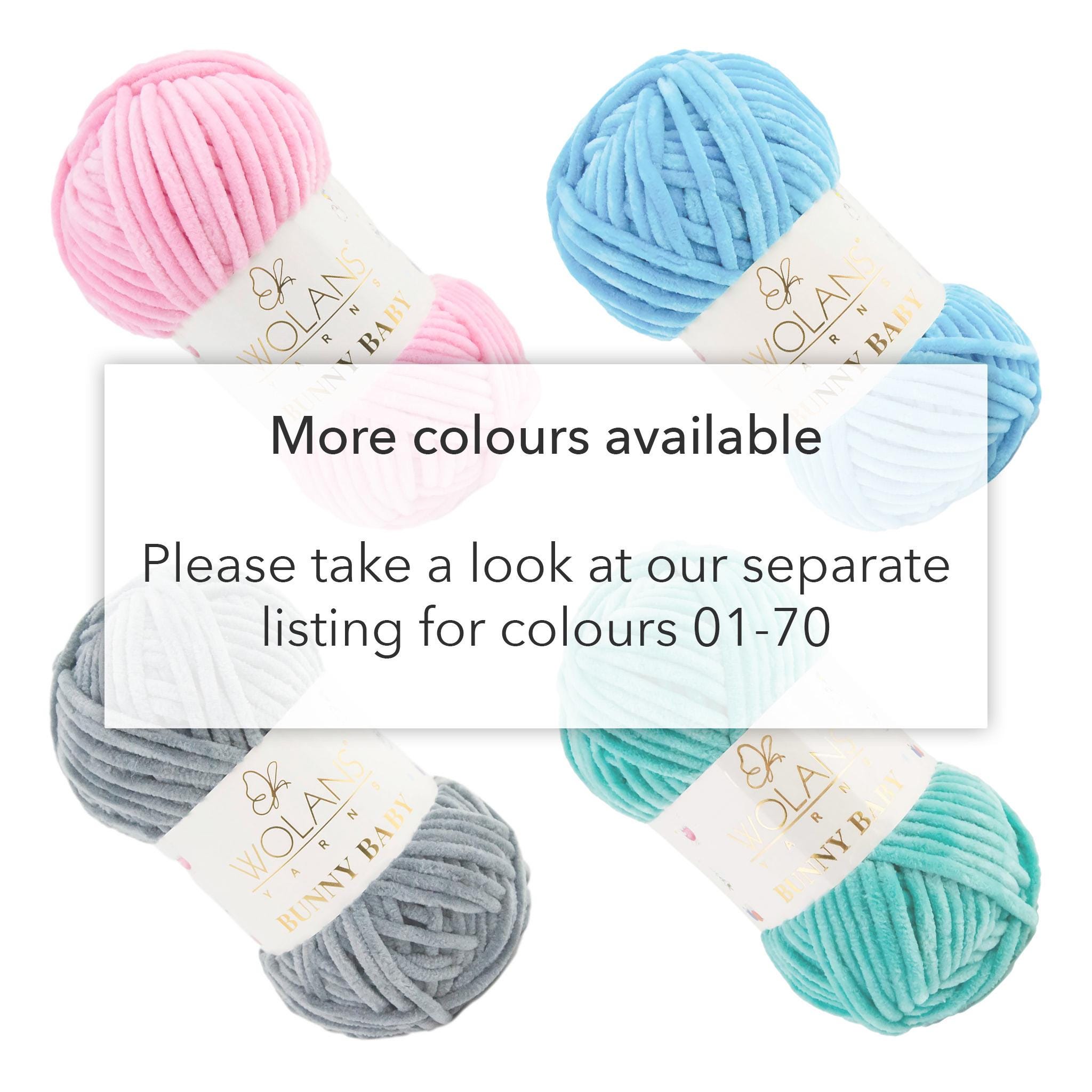 Wolans Bunny Baby Yarn Wool Chunky Chenille Knitting Crochet 100g