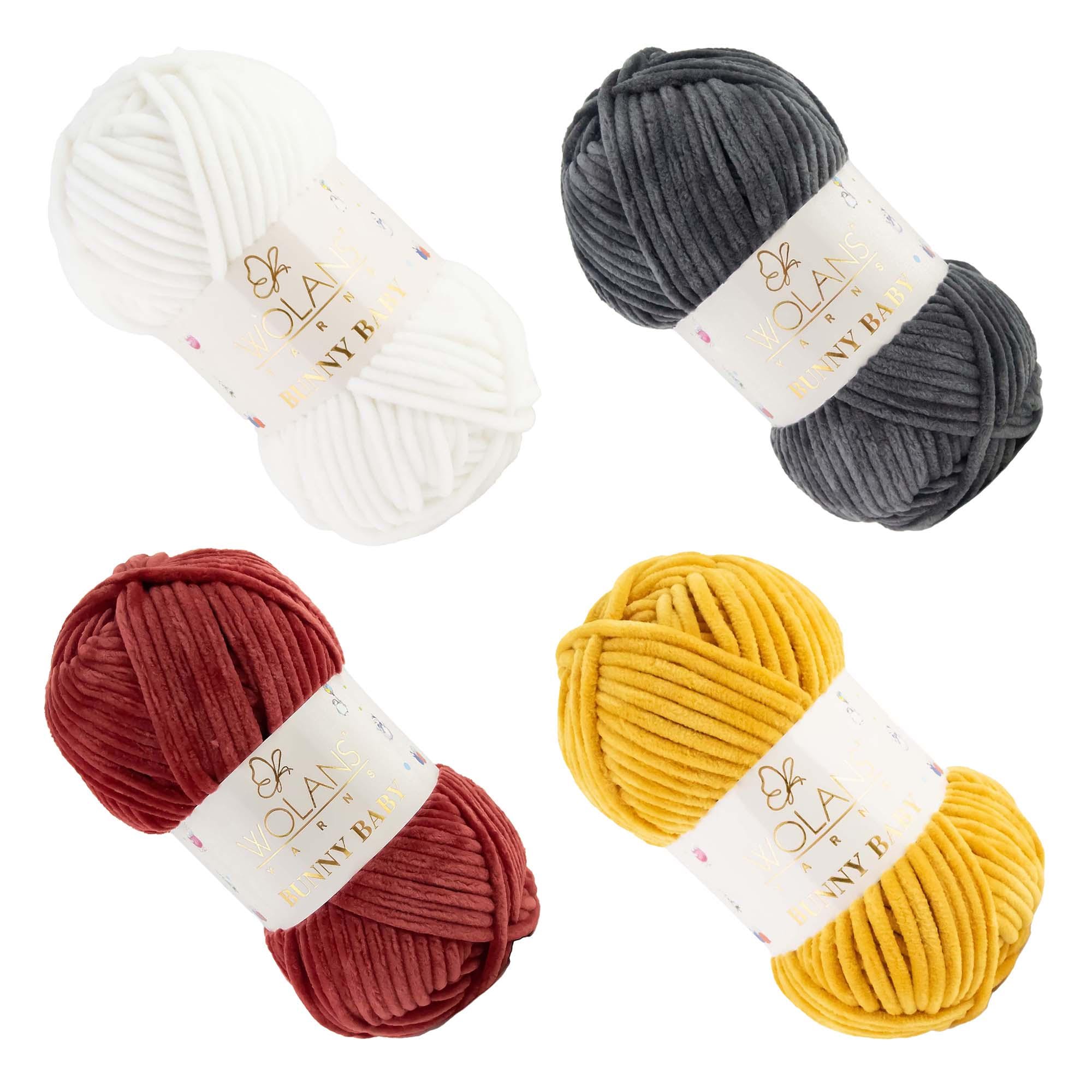 y.a.r.n 激レア　サイズM ヌビアン　watoson Wolans Bunny Baby Yarn Wool Chunky Chenille Knitting Crochet 100g