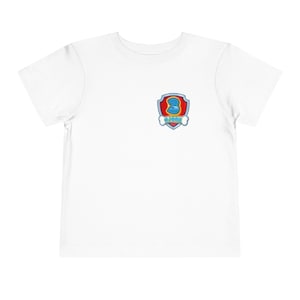 Paw Patrol Toddler Tee, Kids Short Sleeve Shirt, Cartoon Character Tee, Toddler Clothes, Paw Patrol Gift, Birthday Party Outfit