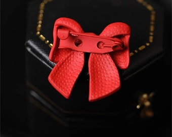 Clip de lazo lindo rojo, broche