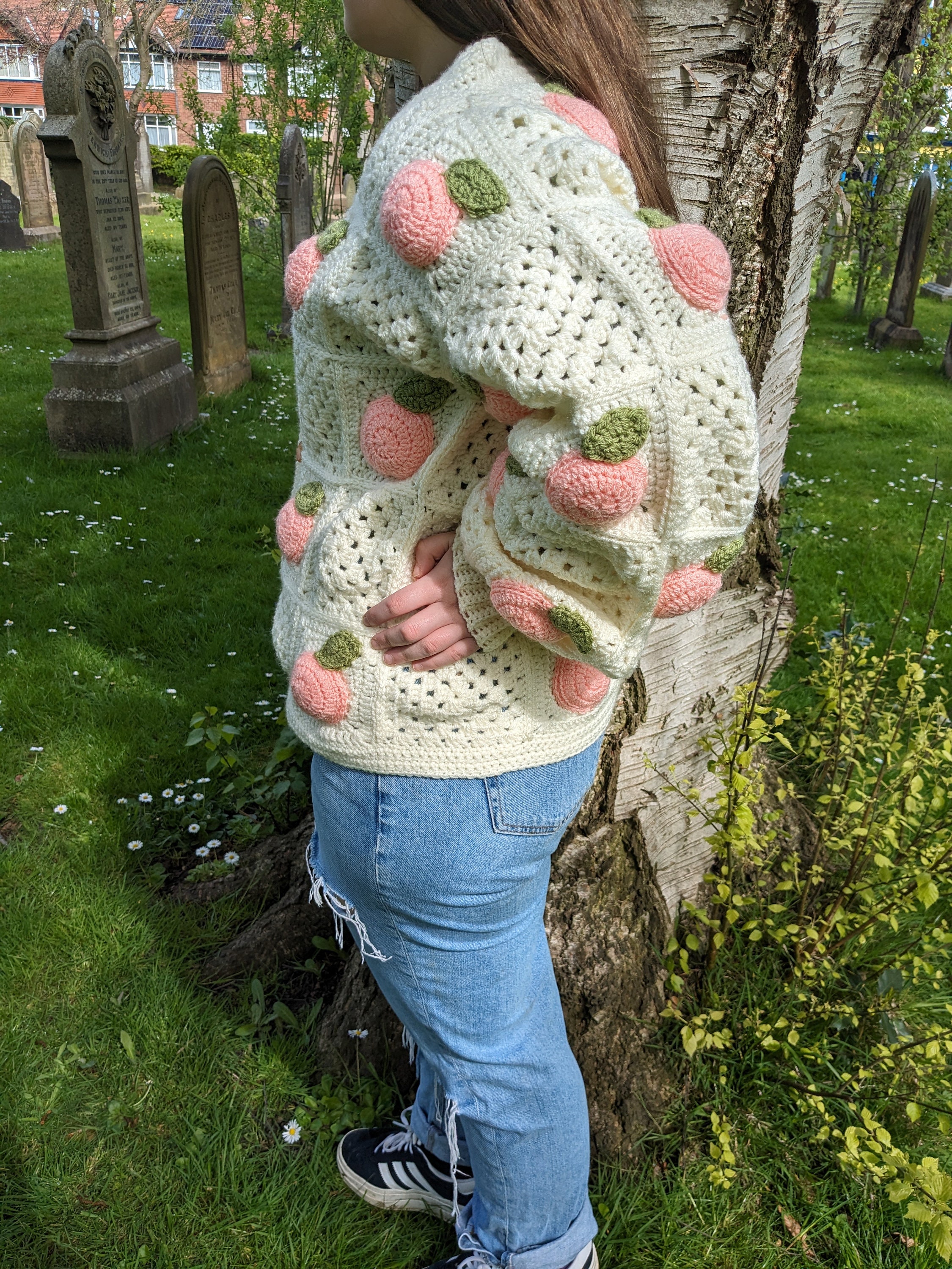 Peaches and Cream crochet cardigan