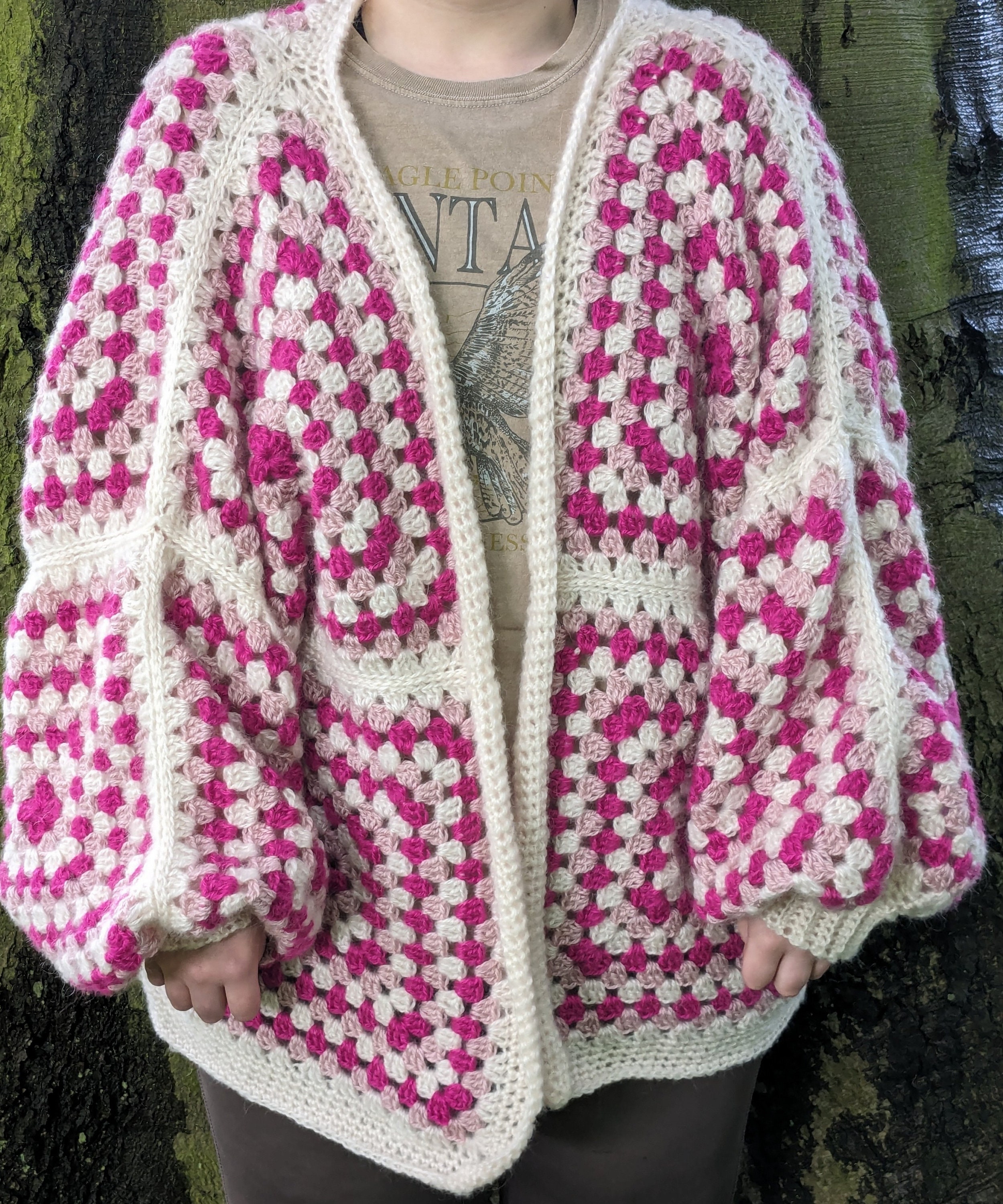 Oversized Granny Square Cardigan