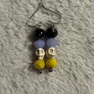 Non-binary pride earrings, punk