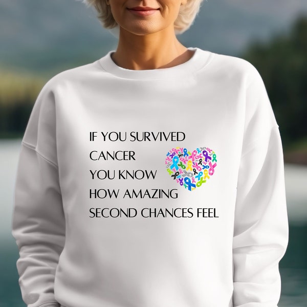 Cancer Awareness Unisex Crewneck Sweatshirt, Cancer Survivor, Motivational Shirt, Gift for Women, Mother's Day, Cancer Remission Gift