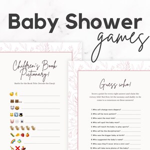 Elegant Baby Shower Game Bundle | Gender Neutral, Editable Template & Printable Fun