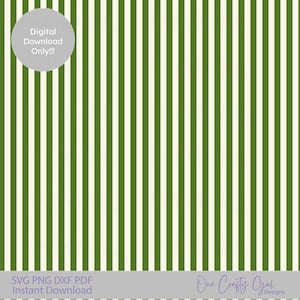 May include: Digital download graphic with a repeating pattern of vertical olive green and white stripes. The words "Digital Download Only!!!" are in a gray circle. The bottom of the image has the words "SVG PNG DXF PDF Instant Download" and "One Crafty Ozal Designs".