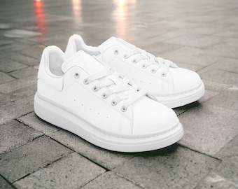 White Oversized Sneakers for Women (Up to Size 45!)