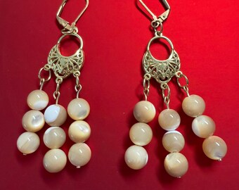 Mother Of Pearl Chandelier Style Earrings Where Elegance Meets Movement