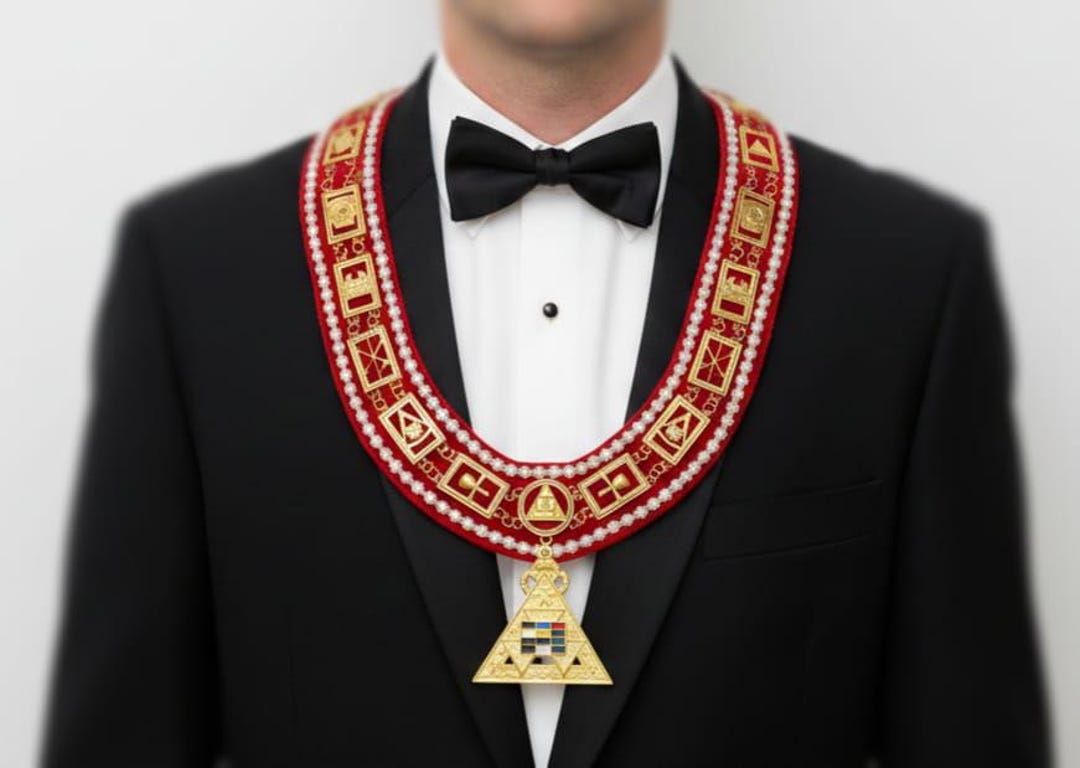 Deluxe Quality Past High Priest Royal Arch Gold Chain Collar ; Gift for ...