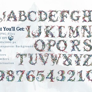 Fantasy Letter Clipart, Includes Numbers and Punctuation - Etsy