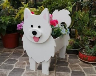 Gartenhund-Blumentopf