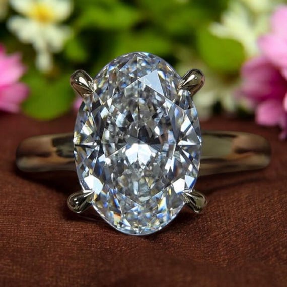 Carat Oval Cut Moissanite Engagement Ring Oval Solitaire