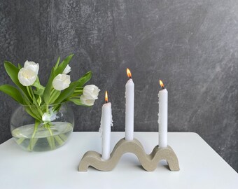 Kerzenhalter „Wavy“ | handmade Kerzenhalter in Wellenform Kerzenständer Nordic minimalistisch