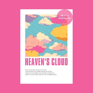 Seventeen &quot;Heaven&#39;s Cloud&quot; digital wall print - aesthetic kpop decor