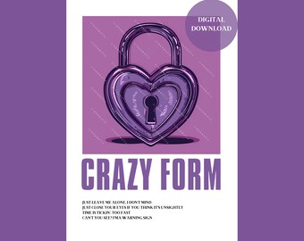 Impresión de pared digital Ateez "Crazy Form" - decoración estética kpop