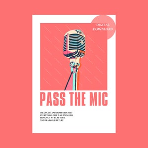 Stampa da parete digitale Enhypen &quot;Pass the mic&quot; - arredamento estetico kpop