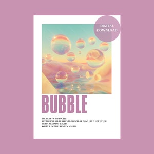 STAYC &quot;Bubble&quot; digital wall print - aesthetic kpop decor