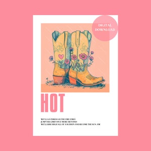 Seventeen &quot;Hot&quot; digital wall print - aesthetic kpop decor